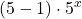 \displaystyle (5-1)\cdot 5^x