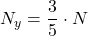 \displaystyle N_y = \frac{3}{5}\cdot N