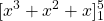 \displaystyle [x^3+x^2+x]_1^5