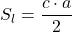 \displaystyle S_l=\frac{c\cdot a}{2}