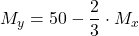 \displaystyle M_y = 50-\frac{2}{3}\cdot M_x