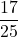 \displaystyle \frac{17}{25}