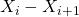 \displaystyle X_{i}-X_{i+1}