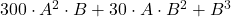 300\cdot A^2\cdot B+30\cdot A\cdot B^2 + B^3