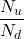 \displaystyle \frac{N_u}{N_d}