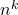 n^k