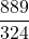 \displaystyle \frac{889}{324}
