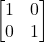 \displaystyle \begin{bmatrix}1 & 0 \\0 & 1\end{bmatrix}