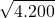 \displaystyle \sqrt{4.200}