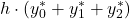 \displaystyle h\cdot (y_0^*+y_1^*+y_2^*)