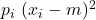 p_i\ (x_i-m)^2