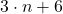 3\cdot n + 6
