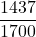 \displaystyle\frac{1437}{1700}