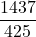 \displaystyle\frac{1437}{425}