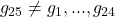 g_{25}\ne  g_1, ..., g_{24}