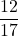 \displaystyle \frac{12}{17}