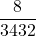 \displaystyle \frac{8}{3432}