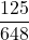 \displaystyle \frac{125}{648}