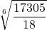 \displaystyle \sqrt[6]{\frac{17305}{18}}