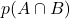 p(A\cap B)