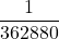 \displaystyle \frac{1}{362880}