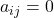 \displaystyle a_{ij} = 0