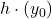 \displaystyle h\cdot (y_0)