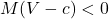 M(V-c)<0