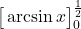 \displaystyle \big[\arcsin x\big]_0^{\frac{1}{2}}