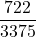\displaystyle \frac{722}{3375}