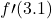 \displaystyle f\prime(3.1)