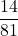 \displaystyle \frac{14}{81}