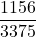 \displaystyle \frac{1156}{3375}