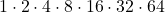 1\cdot 2\cdot 4\cdot 8\cdot 16\cdot 32\cdot 64