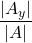 \displaystyle \frac{|A_y|}{|A|}
