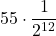 \displaystyle 55\cdot\frac{1}{2^{12}}