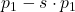 p_1 - s \cdot p_1