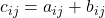 \displaystyle c_{ij} = a_{ij}+b_{ij}