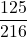 \displaystyle \frac{125}{216}