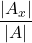 \displaystyle \frac{|A_x|}{|A|}