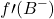 \displaystyle f\prime(B^-)