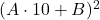 (A\cdot 10+B)^2