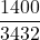 \displaystyle \frac{1400}{3432}