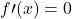 f\prime(x)=0