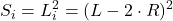 \displaystyle S_i = L_i^2 = (L-2\cdot R)^2