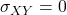 \displaystyle \sigma_{XY}=0