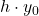 \displaystyle h\cdot y_0