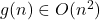 g(n) \in O(n^2)