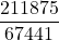 \displaystyle \frac{211875}{67441}