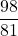 \displaystyle \frac{98}{81}
